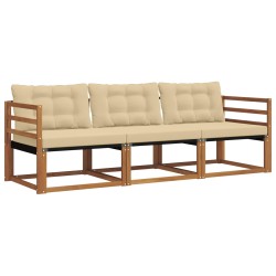 Ensemble de canapés d'extérieur 3 pcs Naturel et Beige 527683527683