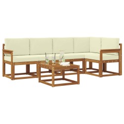 Ensemble de canapés d'extérieur 6 pcs Naturel et Crème 527690527690