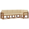 Ensemble de canapés d'extérieur 5 pcs Naturel et Beige 527692527692