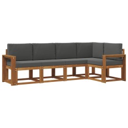Ensemble de canapés d'extérieur 5 pcs Naturel et Anthracite 527694527694