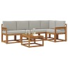Ensemble de canapés d'extérieur 6 pcs Gris Naturel et Clair 527697527697