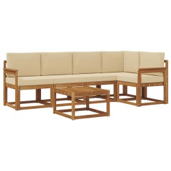 Ensemble de canapés d'extérieur 6 pcs Naturel et Beige 527698527698