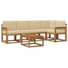Ensemble de canapés d'extérieur 6 pcs Naturel et Beige 527698527698