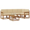 Ensemble de canapés d'extérieur 6 pcs Naturel et Beige 527698527698