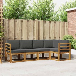 Ensemble de canapés d'extérieur 5 pcs Naturel et Anthracite 527699527699