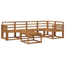 Ensemble de Canapés 6 pcs Naturel Bois d'Acacia Massif 527700527700