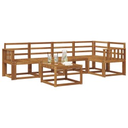 Ensemble de Canapés 6 pcs Naturel Bois d'Acacia Massif 527700527700