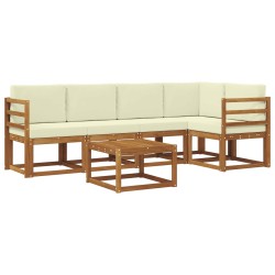 Ensemble de canapés d'extérieur 6 pcs Naturel et Crème 527701527701