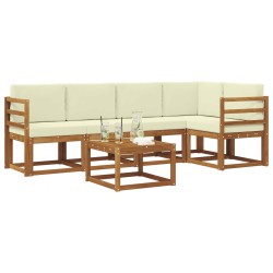 Ensemble de canapés d'extérieur 6 pcs Naturel et Crème 527701527701