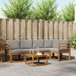 Ensemble de canapés d'extérieur 6 pcs Gris Naturel et Clair 527702527702