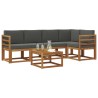 Ensemble de canapés d'extérieur 6 pcs Naturel et Anthracite 527703527703