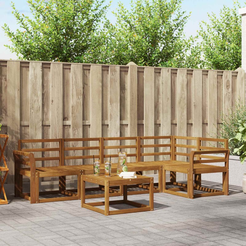 Ensemble de Canapés 6 pcs Naturel Bois d'Acacia Massif 527704527704