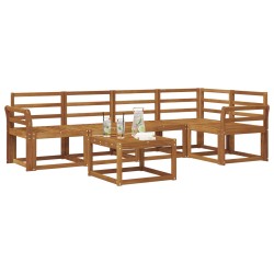 Ensemble de Canapés 6 pcs Naturel Bois d'Acacia Massif 527704527704