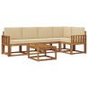 Ensemble de canapés d'extérieur 6 pcs Naturel et Beige 527705527705