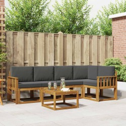 Ensemble de canapés d'extérieur 6 pcs Naturel et Anthracite 527706527706