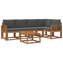 Ensemble de canapés d'extérieur 6 pcs Naturel et Anthracite 527706527706
