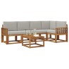 Ensemble de canapés d'extérieur 6 pcs Gris Naturel et Clair 527707527707