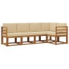Ensemble de canapés d'extérieur 5 pcs Naturel et Beige 527709527709