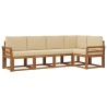 Ensemble de canapés d'extérieur 5 pcs Naturel et Beige 527713527713