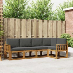 Ensemble de canapés d'extérieur 5 pcs Naturel et Anthracite 527719527719