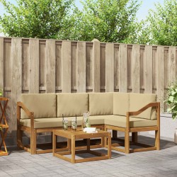 Ensemble de canapés d'extérieur 5 pcs Naturel et Beige 527725527725