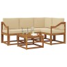 Ensemble de canapés d'extérieur 5 pcs Naturel et Beige 527725527725
