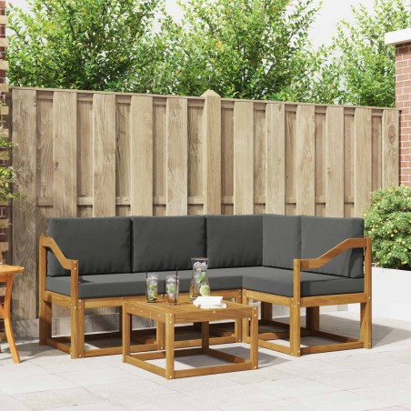 Ensemble de canapés d'extérieur 5 pcs Naturel et Anthracite 527726527726