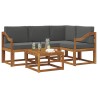 Ensemble de canapés d'extérieur 5 pcs Naturel et Anthracite 527726527726