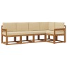 Ensemble de canapés d'extérieur 5 pcs Naturel et Beige 527728527728