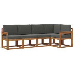 Ensemble de canapés d'extérieur 5 pcs Naturel et Anthracite 527731527731