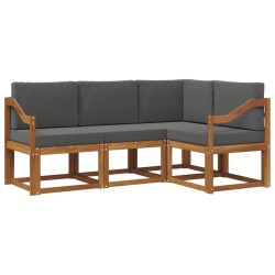 Ensemble de canapés d'extérieur 4 pcs Naturel et Anthracite 527738527738