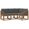 Ensemble de canapés d'extérieur 4 pcs Naturel et Anthracite 527738527738