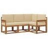 Ensemble de canapés d'extérieur 4 pcs Naturel et Beige 527741527741