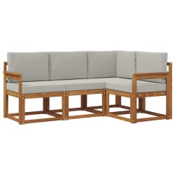Ensemble de canapés d'extérieur 4 pcs Gris Naturel et Clair 527743527743