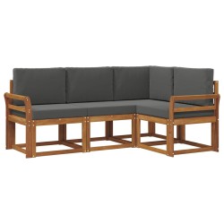 Ensemble de canapés d'extérieur 4 pcs Naturel et Anthracite 527744527744