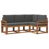 Ensemble de canapés d'extérieur 4 pcs Naturel et Anthracite 527744527744