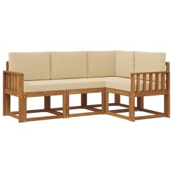 Ensemble de canapés d'extérieur 4 pcs Naturel et Beige 527745527745