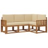 Ensemble de canapés d'extérieur 4 pcs Naturel et Beige 527745527745