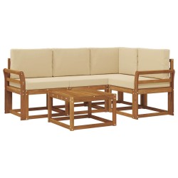 Ensemble de canapés d'extérieur 5 pcs Naturel et Beige 527748527748