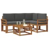 Ensemble de canapés d'extérieur 5 pcs Naturel et Anthracite 527749527749