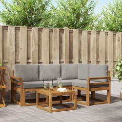 Ensemble de canapés d'extérieur 5 pcs Gris Naturel et Clair 527750527750