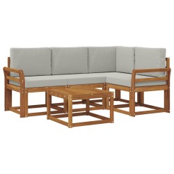 Ensemble de canapés d'extérieur 5 pcs Gris Naturel et Clair 527750527750