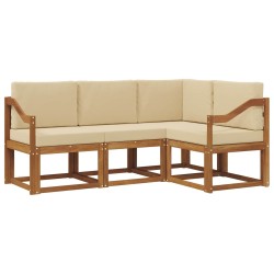 Ensemble de canapés d'extérieur 4 pcs Naturel et Beige 527753527753