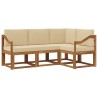 Ensemble de canapés d'extérieur 4 pcs Naturel et Beige 527753527753