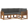Ensemble de canapés d'extérieur 4 pcs Naturel et Anthracite 527755527755