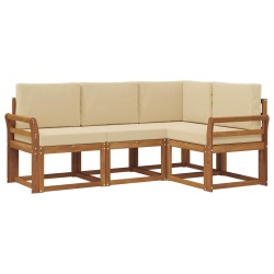 Ensemble de canapés d'extérieur 4 pcs Naturel et Beige 527757527757