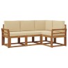 Ensemble de canapés d'extérieur 4 pcs Naturel et Beige 527757527757