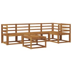Ensemble de Canapés 6 pcs Naturel Bois d'Acacia Massif 527761527761