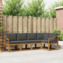 Ensemble de canapés d'extérieur 5 pcs Naturel et Anthracite 527763527763