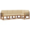 Ensemble de canapés d'extérieur 5 pcs Naturel et Beige 527767527767